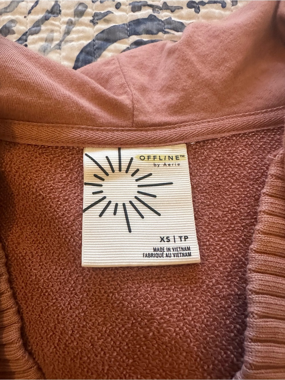 Aerie Offline Dusty Mauve Hooded Pullover Sweatshirt XS EXC. - Picture 8 of 10